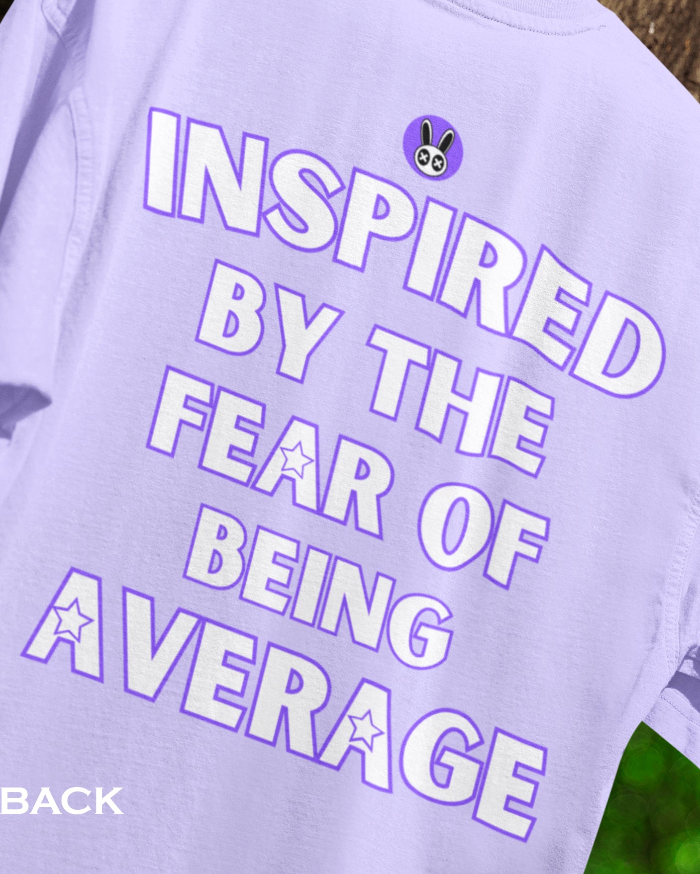 Inspired by the Fear of Being Average-Purple T-shirt