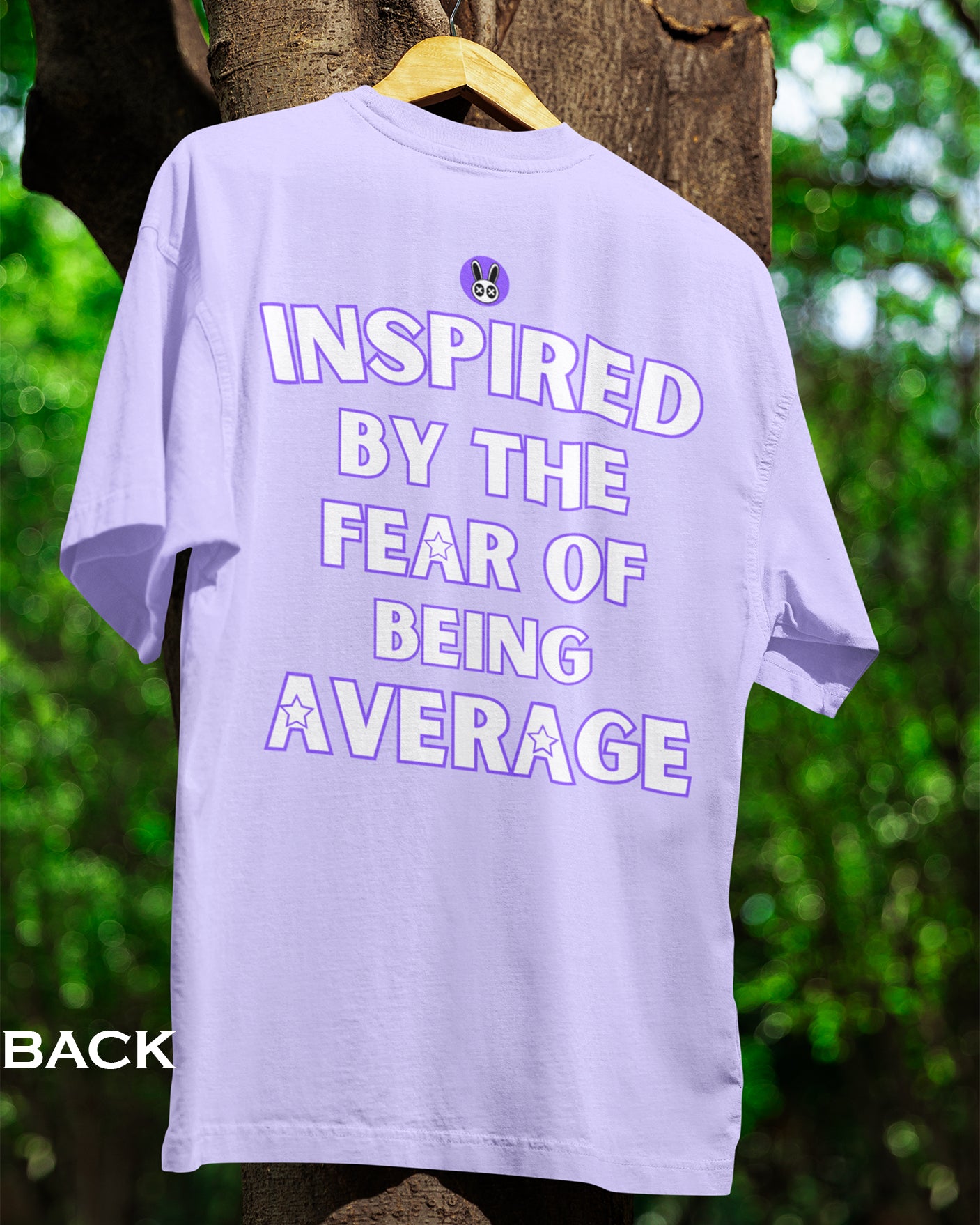 Inspired by the Fear of Being Average-Purple T-shirt