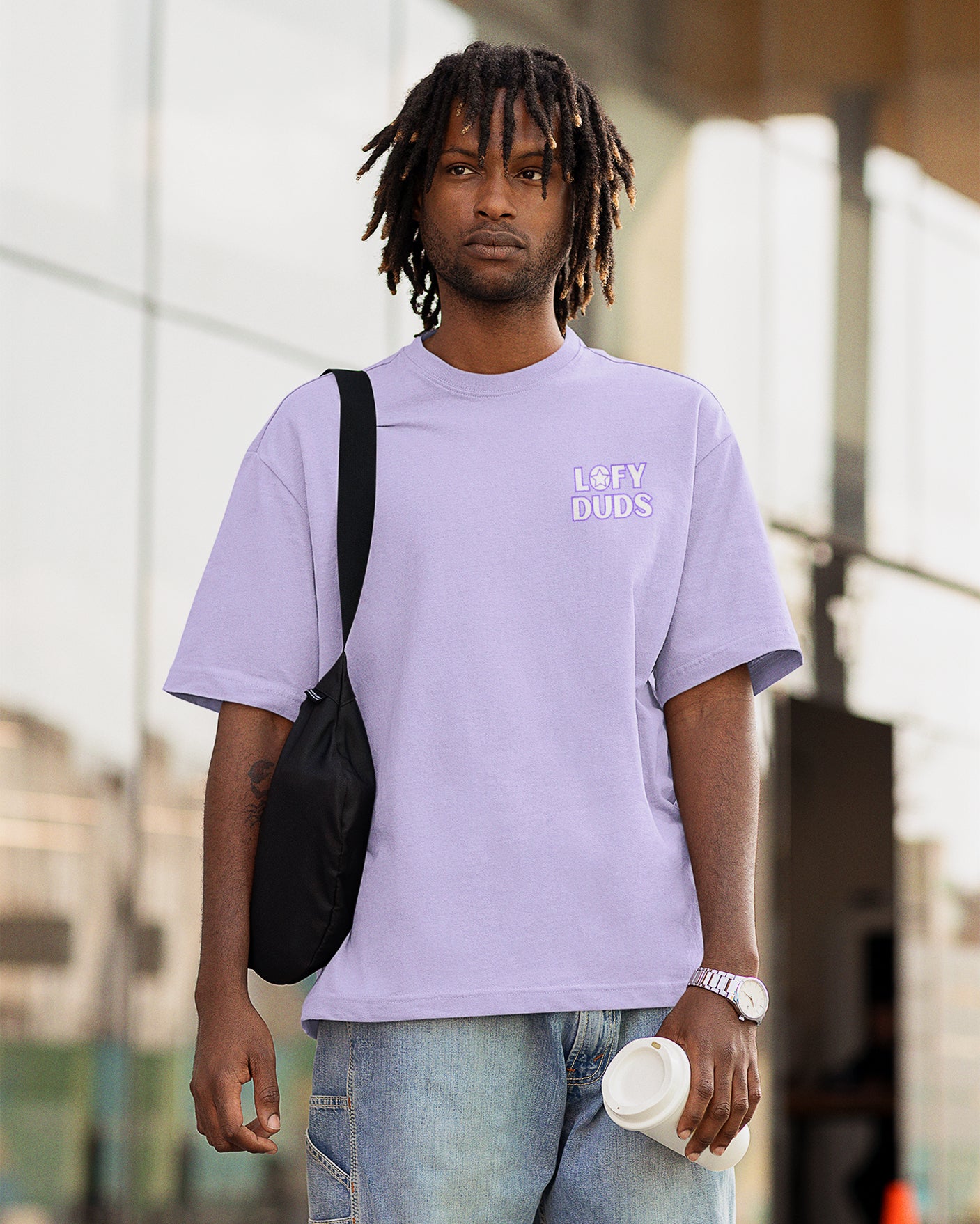 Inspired by the Fear of Being Average-Purple T-shirt